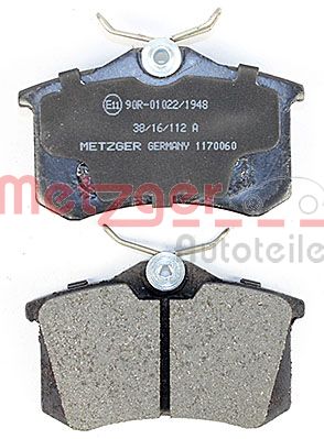 METZGER 1170060 Bremsbelagsatz, Scheibenbremse